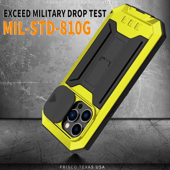 For iPhone 14 Pro Max R-JUST Shockproof Life Water-resistant Dust-proof Case (Yellow)