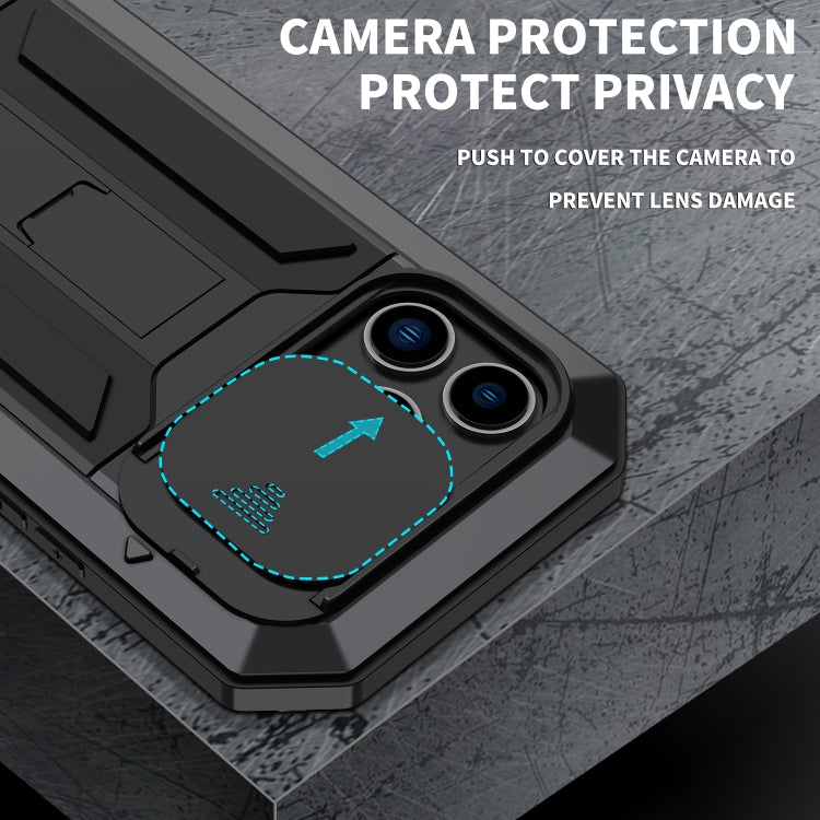 For iPhone 14 Pro Max R-JUST Shockproof Life Water-resistant Dust-proof Case (Black)