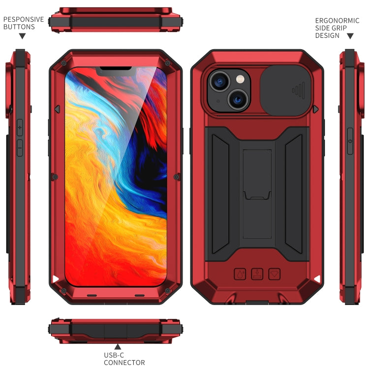 For iPhone 14 R-JUST Shockproof Life Water-resistant Dust-proof Case (Red)