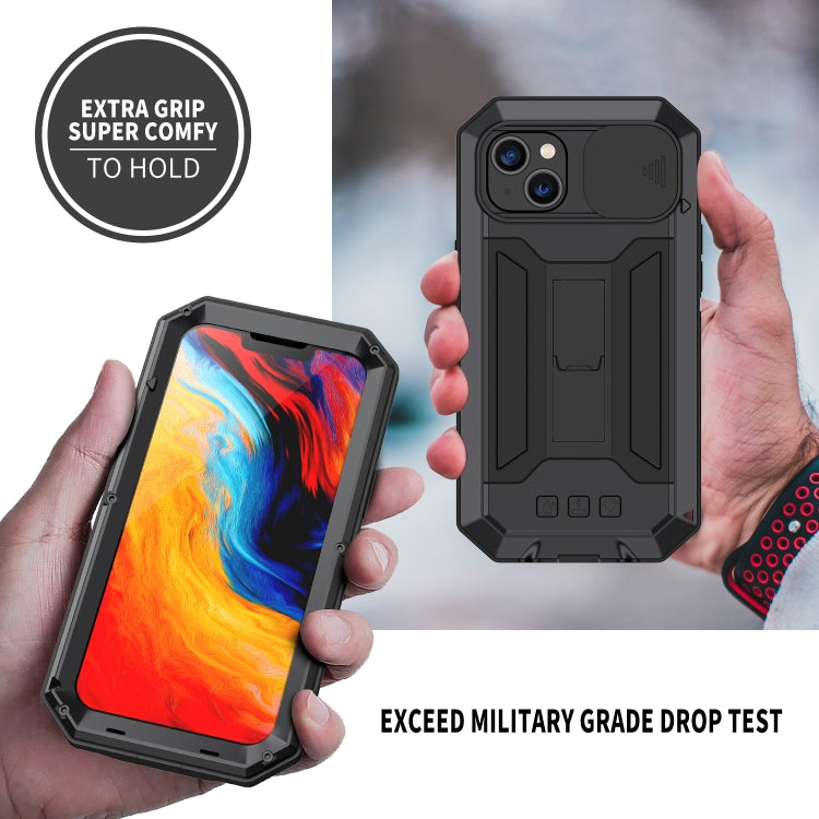 For iPhone 14 R-JUST Shockproof Life Water-resistant Dust-proof Case (Black)