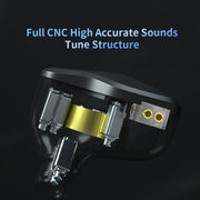 CVJ-CSN In-Ear Dual Magnetic Circuit Dynamic HIFI Wired Earphone, Style:Without Mic(Blue)