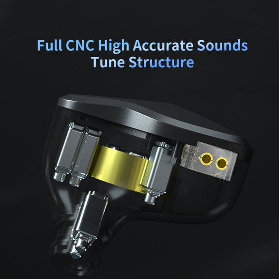 CVJ-CSN In-Ear Dual Magnetic Circuit Dynamic HIFI Wired Earphone, Style:Without Mic(Blue)