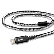 CVJ-CVM 1.2m 8 Core TC Silver Plated MMCX HIFI Earphone Update Cable, Style:With Mic