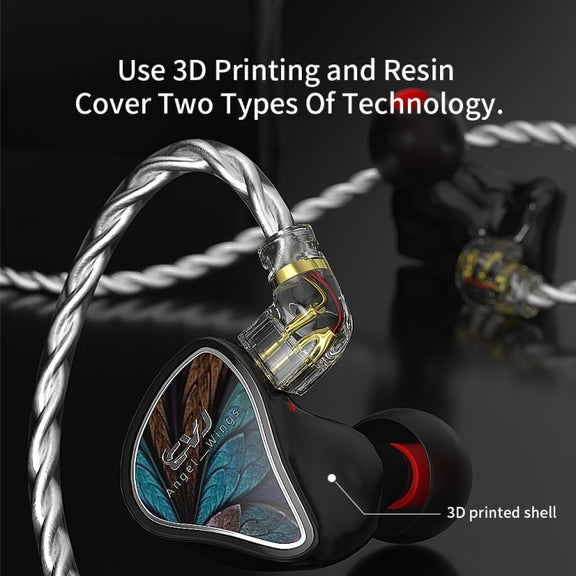 CVJ Angel Wings Hybrid Technology HiFi Music Wired Earphone No Mic