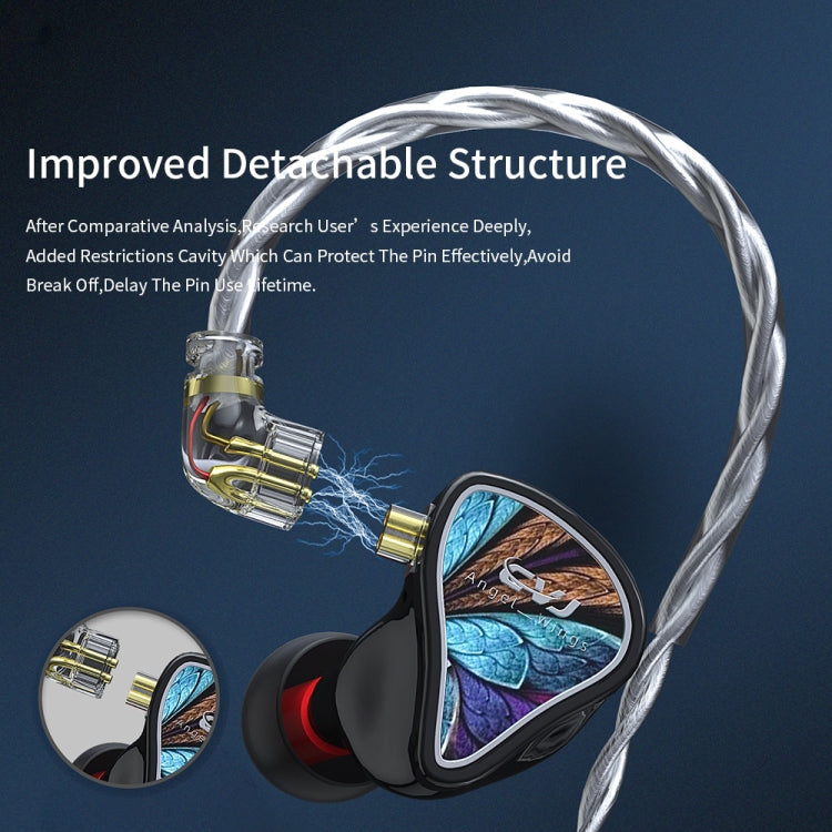 CVJ Angel Wings Hybrid Technology HiFi Music Wired Earphone No Mic