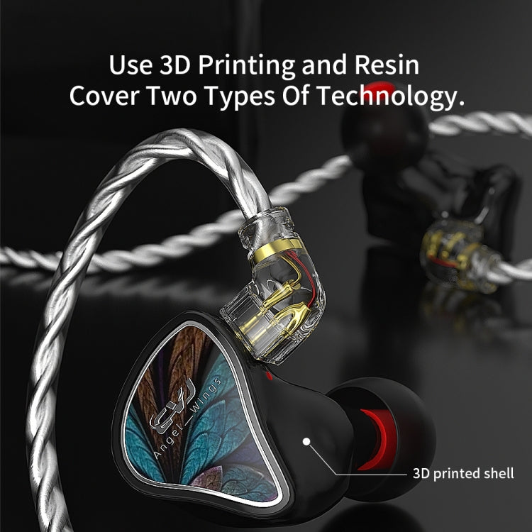CVJ Angel Wings Hybrid Technology HiFi Music Wired Earphone With Mic