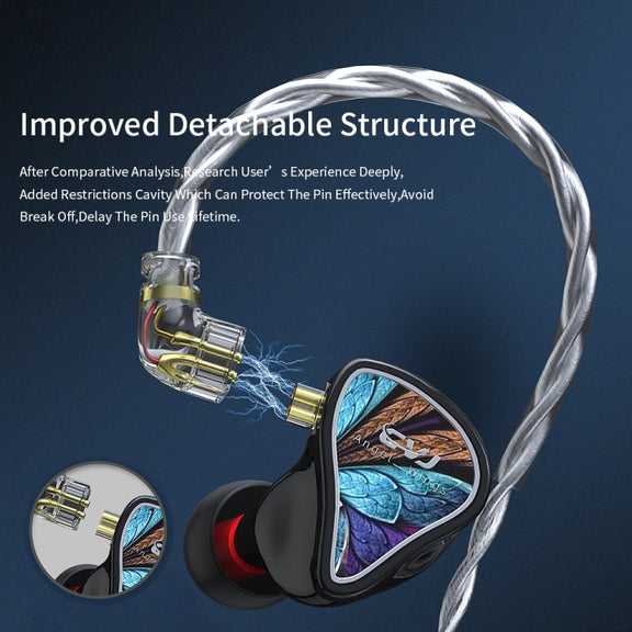 CVJ Angel Wings Hybrid Technology HiFi Music Wired Earphone With Mic