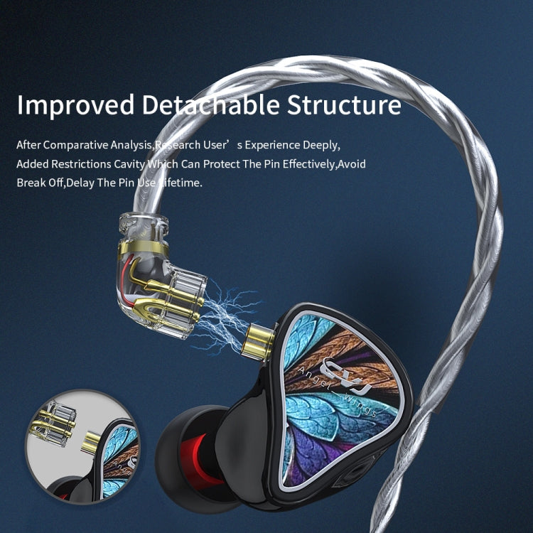 CVJ Angel Wings Hybrid Technology HiFi Music Wired Earphone With Mic