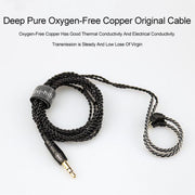 CVJ-V1 1.25m Oxygen-free Copper Silver Plated Upgrade Cable For MMCX Earphones, With Mic