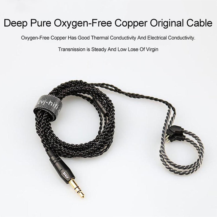 CVJ-V1 1.25m Oxygen-free Copper Silver Plated Upgrade Cable For MMCX Earphones, Without Mic