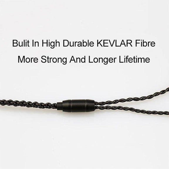 CVJ-V1 1.25m Oxygen-free Copper Silver Plated Upgrade Cable For MMCX Earphones, Without Mic