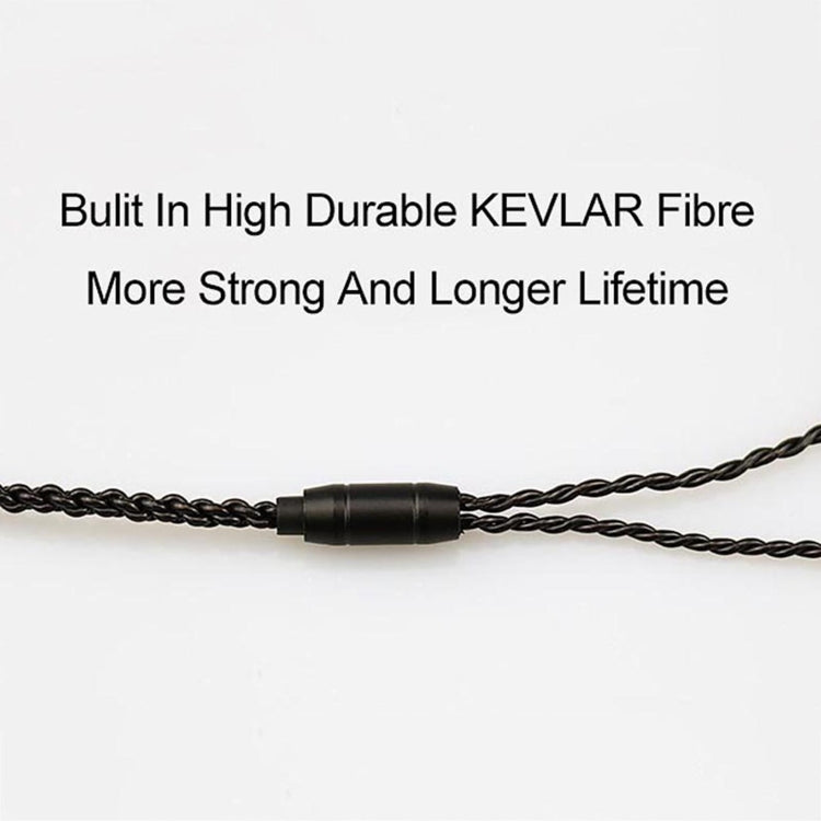 CVJ-V1 1.25m Oxygen-free Copper Silver Plated Upgrade Cable For MMCX Earphones, Without Mic