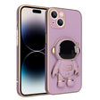 For iPhone 14 Pro Max Plating Astronaut Holder Phone Case (Purple) - free shipping - PMC TechLife - Order now!
