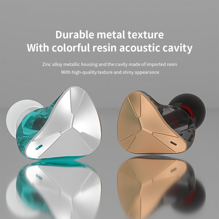 CVJ Demon Double Dynamic Coil HiFi Music Wired Earphone With Mic(Silver)