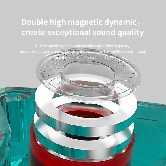 CVJ Demon Double Dynamic Coil HiFi Music Wired Earphone With Mic(Silver)
