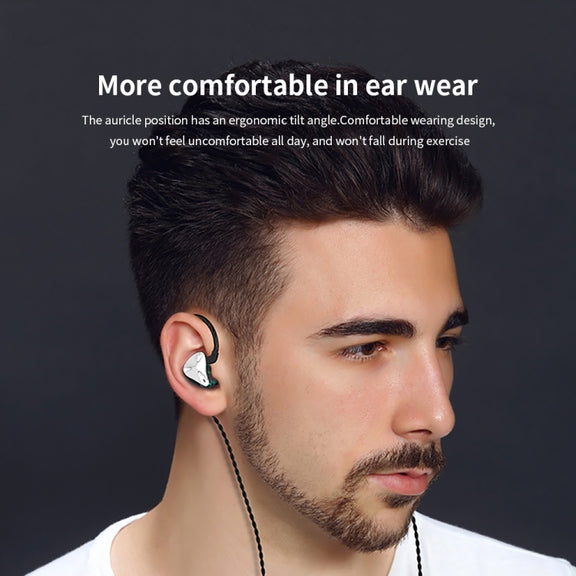 CVJ Demon Double Dynamic Coil HiFi Music Wired Earphone With Mic(Silver)