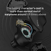 CVJ Mirror Hybrid Technology HiFi Music Wired Earphone No Mic(Black)
