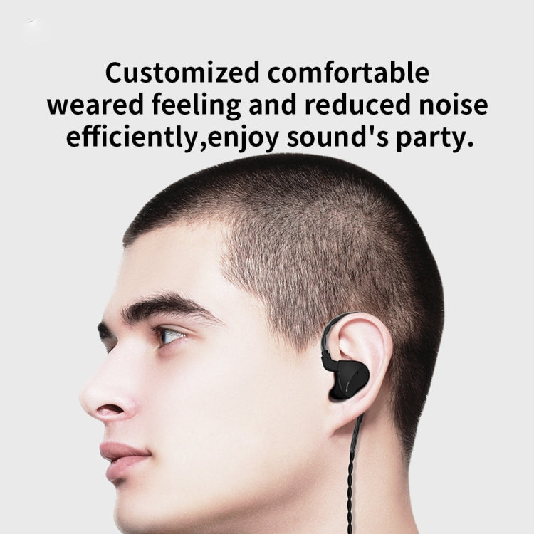 CVJ Mirror Hybrid Technology HiFi Music Wired Earphone With Mic(Black)