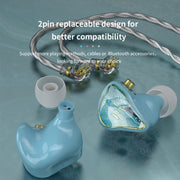 CVJ Hybrid Technology HiFi Music Wired Earphone No Mic(Rosy)