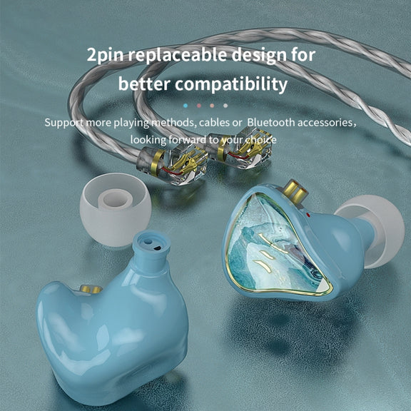CVJ Hybrid Technology HiFi Music Wired Earphone No Mic(Rosy)