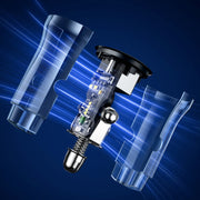 USAMS US-CC164 C32 30W Transparent Dual Port Mini Car Charger(Blue)