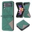 For Samsung Galaxy Z Flip4 Rhombus Texture Leather Phone Case(Green) - free shipping - PMC TechLife - Order now!