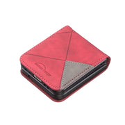 For Samsung Galaxy Z Flip5 Rhombus Texture Leather Phone Case(Red)