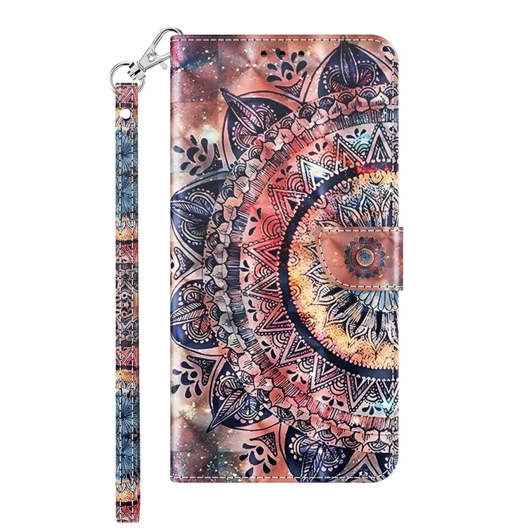 For Samsung Galaxy A52 5G / A52s 3D Painted Leather Phone Case(Colorful Mandala)