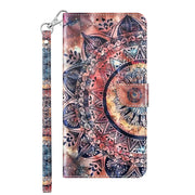 For Samsung Galaxy A52 5G / A52s 3D Painted Leather Phone Case(Colorful Mandala)