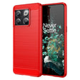 For OnePlus 10T Brushed Texture Carbon Fiber TPU Phone Case (Red) - free shipping - PMC TechLife - Order now!