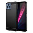 For T-Mobile REVVL 6 5G Brushed Texture Carbon Fiber TPU Phone Case (Black) - More Brand by PMC TechLife | Online Shopping South Africa | PMC TechLife | Buy Now Pay Later Mobicred