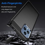 For T-Mobile REVVL 6 5G Brushed Texture Carbon Fiber TPU Phone Case (Black)