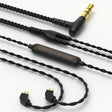 CVJ V2 1.25m Oxygen-free Copper Original 3.5mm Elbow Earphone Cable, Style:0.75mm with Mic(Black) - Cable & Splitter by CVJ | Online Shopping South Africa | PMC TechLife | Buy Now Pay Later Mobicred