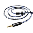 CVJ V3 1.2m 16 Cores Silver-plated 3.5mm Earphone Cable, Style:0.78mm(Black-Blue) - free shipping - PMC TechLife - Order now!