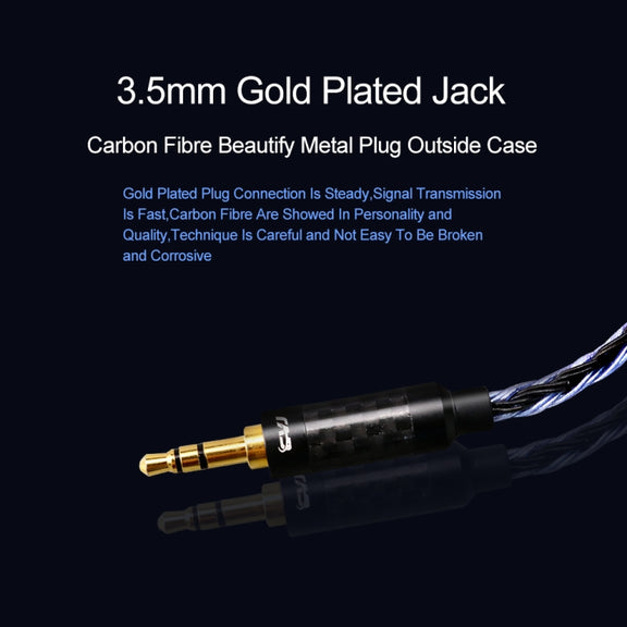 CVJ V3 1.2m 16 Cores Silver-plated 3.5mm Earphone Cable, Style:MMCX(Silver-Blue)