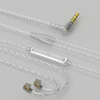 CVJ V7 1.25m 4-Cores Silver-plated 3.5mm Elbow Earphone Cable, Model:2 Pin with Mic(Silver) - Cable & Splitter by CVJ | Online Shopping South Africa | PMC TechLife | Buy Now Pay Later Mobicred