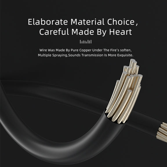CVJ V6.TC 1.25m Type-C Digital Decoding Oxygen-free Copper Earphone Cable, Style:0.75mm(Black)
