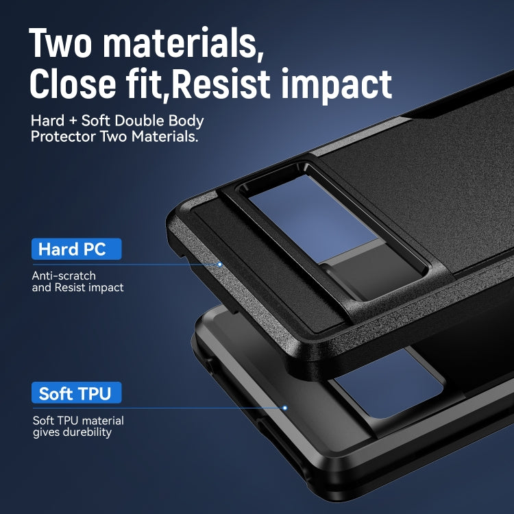 For Google Pixel 7 Pro Pioneer Armor Heavy Duty PC + TPU Phone Case(Black)