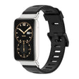 For Xiaomi Mi Band 7 Pro Mijobs Flat Hole TPU Watch Band(Black Silver) - Watch Bands by MIJOBS