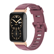 For Xiaomi Mi Band 7 Pro Mijobs Flat Hole TPU Watch Band(Wine Red Rose Gold) - Watch Bands by MIJOBS