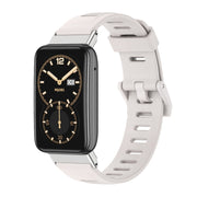 For Xiaomi Mi Band 7 Pro Mijobs Flat Hole TPU Watch Band(Grey Silver) - Watch Bands by MIJOBS