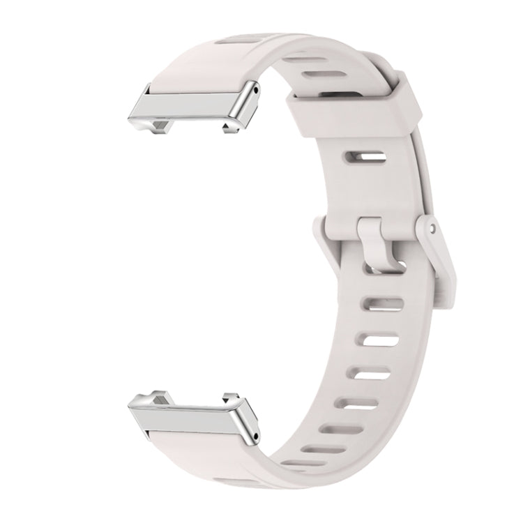 For Xiaomi Mi Band 7 Pro Mijobs Flat Hole TPU Watch Band(Grey Silver) - Watch Bands by MIJOBS