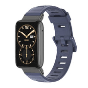 For Xiaomi Mi Band 7 Pro Mijobs Flat Hole TPU Watch Band(Blue Black) - Watch Bands by MIJOBS