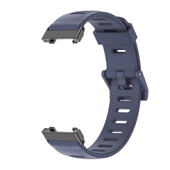 For Xiaomi Mi Band 7 Pro Mijobs Flat Hole TPU Watch Band(Blue Black) - Watch Bands by MIJOBS