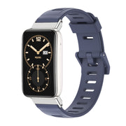 For Xiaomi Mi Band 7 Pro Mijobs Flat Hole TPU Watch Band(Blue Silver) - Watch Bands by MIJOBS