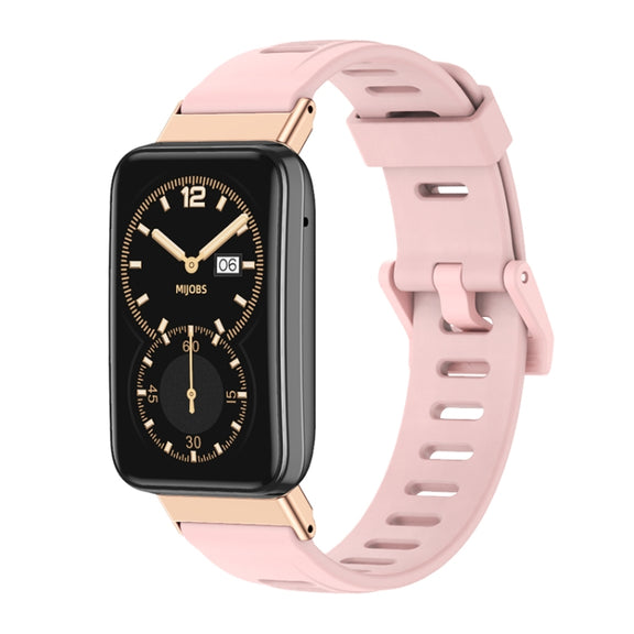 For Xiaomi Mi Band 7 Pro Mijobs Flat Hole TPU Watch Band(Dirty Pink Rose Gold) - Watch Bands by MIJOBS