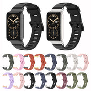 For Xiaomi Mi Band 7 Pro Mijobs Flat Hole TPU Watch Band(Black) - Watch Bands by MIJOBS