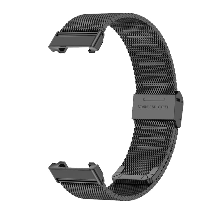 For Xiaomi Mi Band 7 Pro Mijobs Milan Buckle Stainless Steel Watch Band(Black) - Watch Bands by MIJOBS