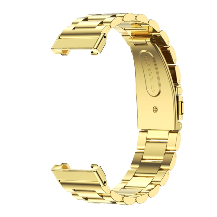 For Xiaomi Mi Band 7 Pro Mijobs Three-bead Metal Stainless Steel Watch Band(Gold)