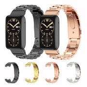 For Xiaomi Mi Band 7 Pro Mijobs Three-bead Metal Stainless Steel Watch Band(Gold)
